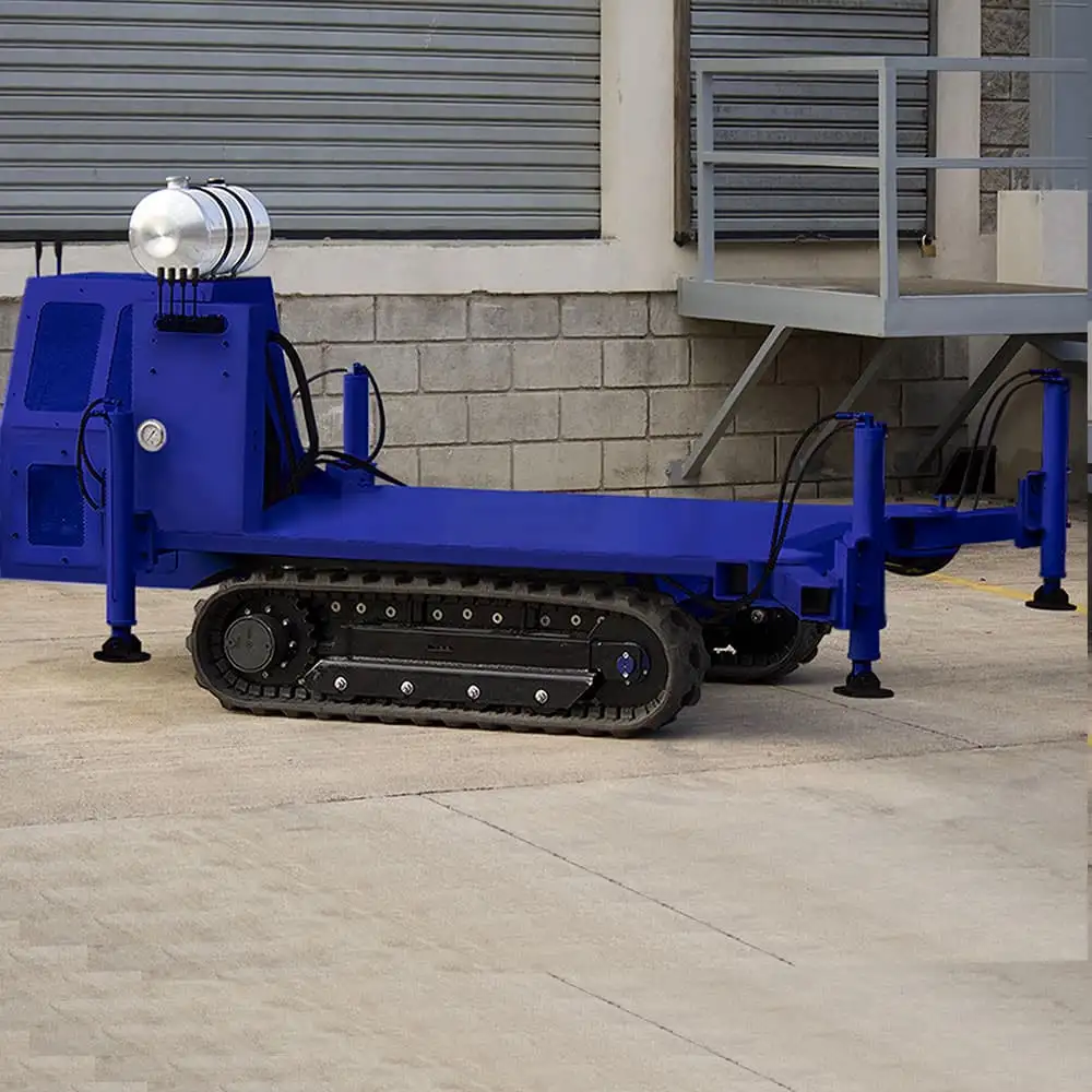 These rubber track carriage is the platform of choice for compaction grouting and foundation repair contractors, drilling and general contractors, landscape designers and farmers.