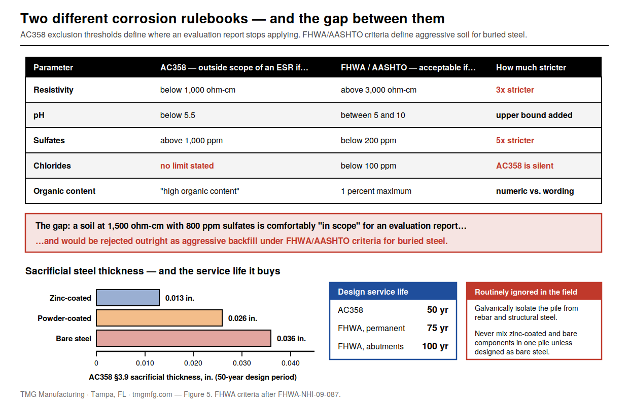 Figure 5 — Corrosion thresholds and sacrificial steel