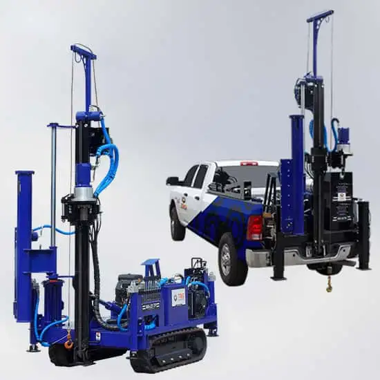 Featured picture of our MA-23 Rotary Drill Mast and SPT Autohammer mini Drill Rig
