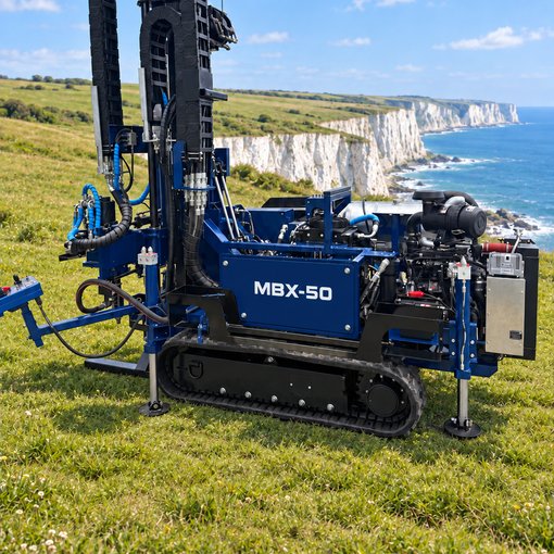 Featured picture of our MBX-50 Diesel Rotary Drill, SPT Autohammer mini Drill Rig