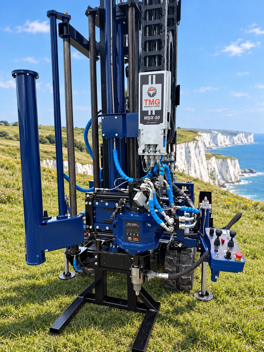 MBX-50 drill rig control box, MML-200 drill head and SPT tower