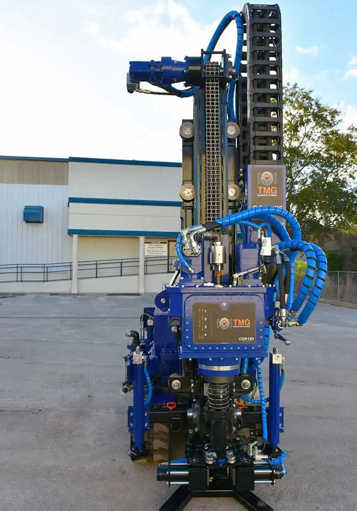Our drilling rig for grouting casing installation, the CGR-174.