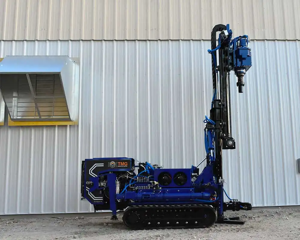 The CGR-174 compaction grouting and rotary drilling drill rig, comes with a 74hp diesel engine.