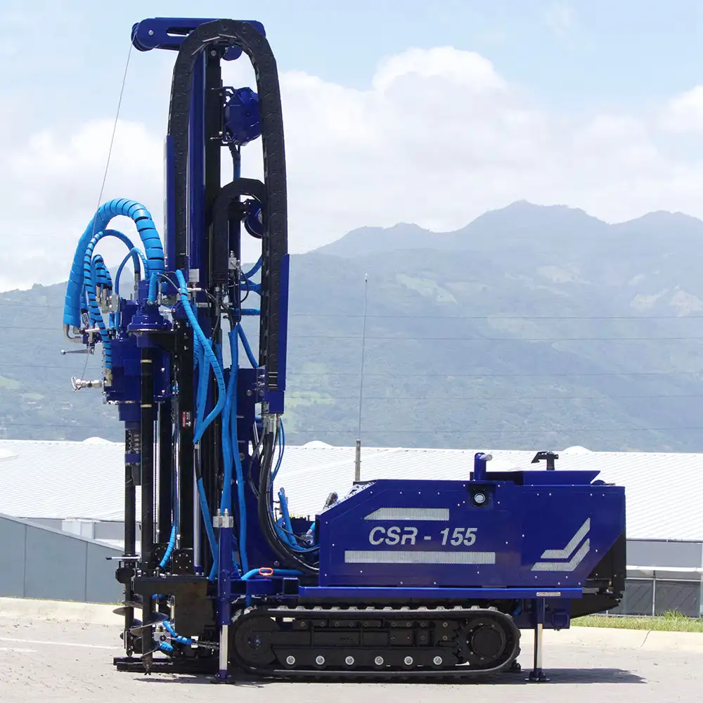 left side view geotech drill rig, track mounted drilling machine CSR-155