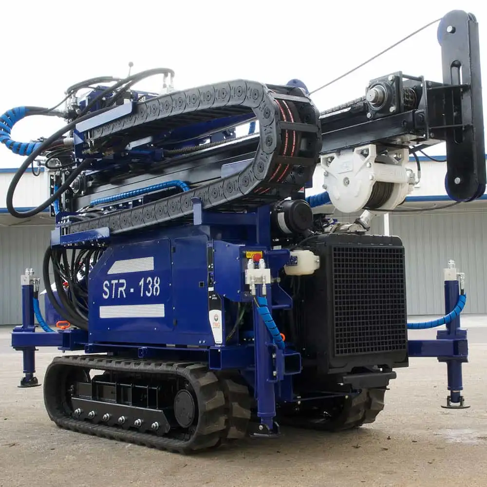 Track mounted drill rig for SPT soil test and rotary drilling.