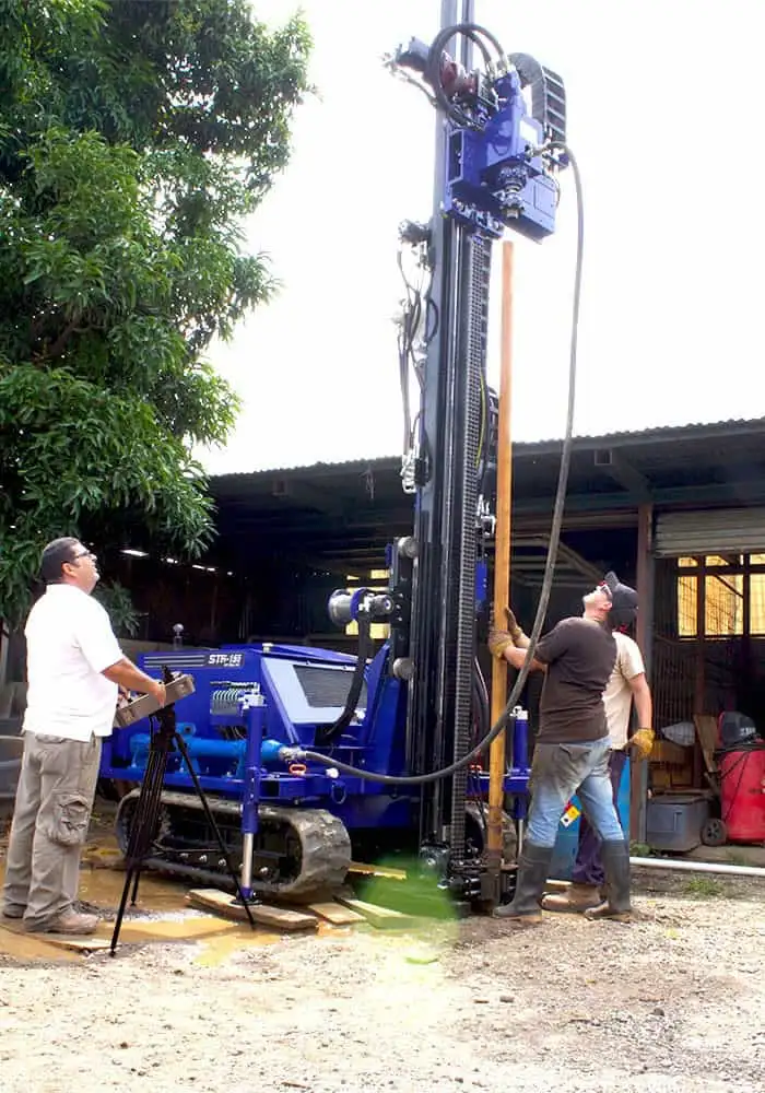 Wireline core drilling job site with the STR-155