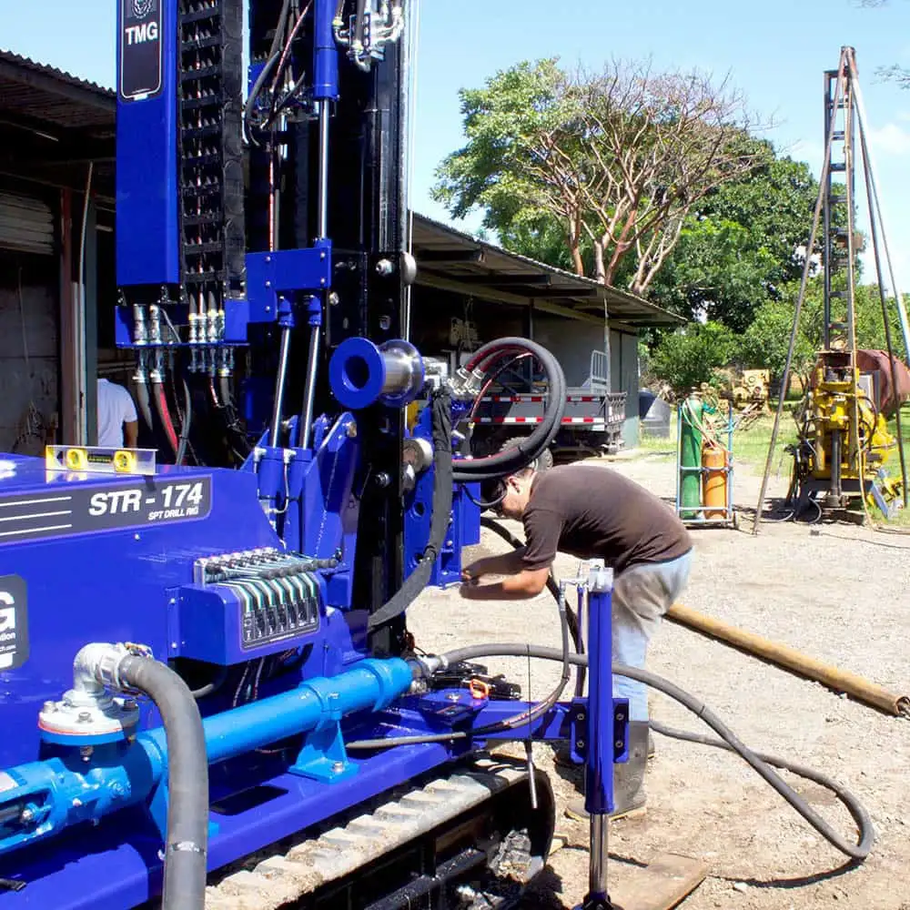 SPT and wireline coring job site with our STR-174 drill rig.