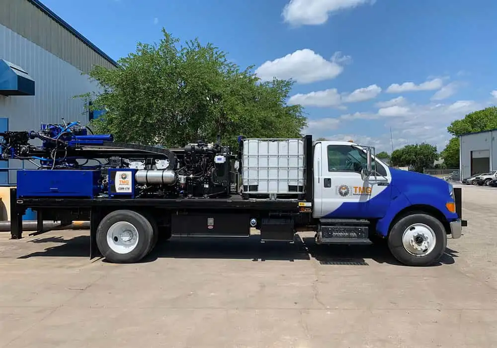 truck mounted drill rig for spt soil testing, wireline core sampling and rotary drilling.