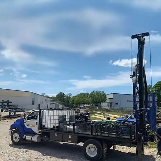 Featured picture of our STR-174TK Truck Mounted Drill Rigs SPT, wireline core and rotary drilling soil test drill rig